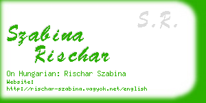 szabina rischar business card